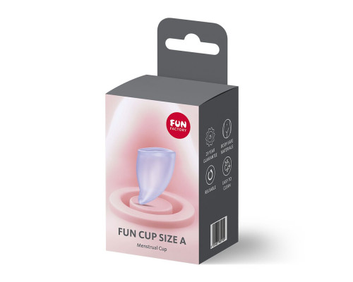 Менструальна чаша Fun Factory FUN CUP SIZE A Purple, багаторазова, діаметр 4 см, об’єм 20 мл