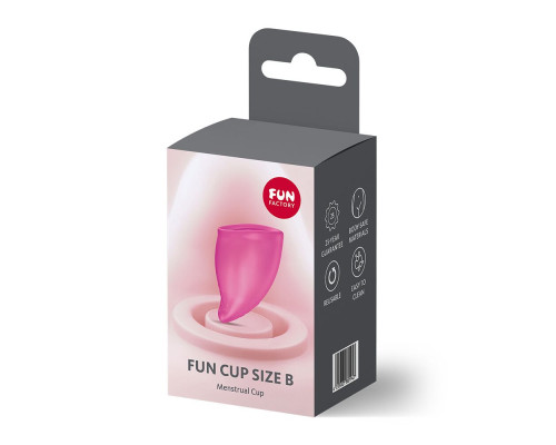 Менструальна чаша Fun Factory FUN CUP SIZE B Magenta, багаторазова, діаметр 4,3 см, об’єм 30 мл