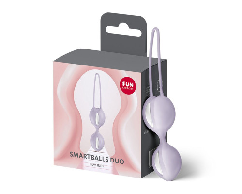Вагінальні кульки Fun Factory SMARTBALLS DUO Purple, 2 шт, діаметр 3,2 та 3,6 см