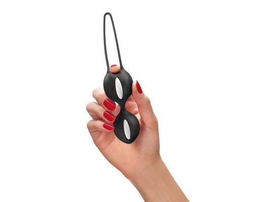 Вагінальні кульки Fun Factory SMARTBALLS DUO Black, 2 шт, діаметр 3,2 та 3,6 см