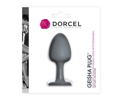 Анальна пробка Dorcel Geisha Plug з кулькою всередині, створює вібрації, макс. діаметр 3,2см