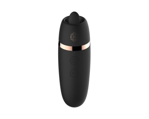 Мінівібратор з язичком Rosy Gold - Vibrating & Licking Dual Stimulator