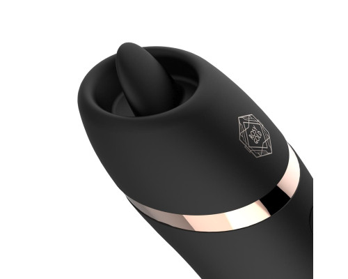 Мінівібратор з язичком Rosy Gold - Vibrating & Licking Dual Stimulator