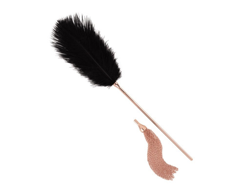 Лоскітка з металевим флогером Rosy Gold - Feather Tickler & Whip