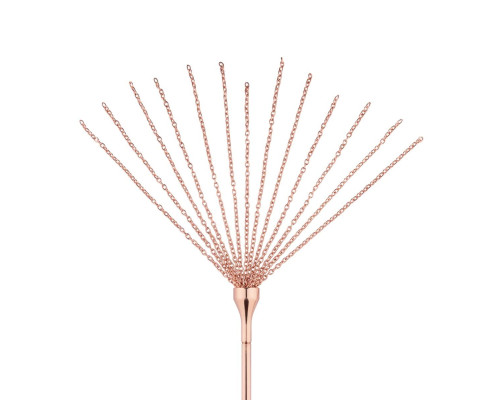 Лоскітка з металевим флогером Rosy Gold - Feather Tickler & Whip