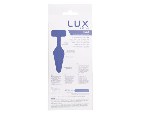 Анальна пробка Lux Active Twist Plug Small Blue (м'яте паковання!!!)
