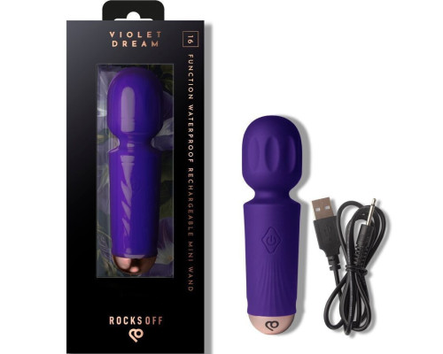 Вібромасажер Rocks Off Mini Wand Violet Dream, 16 режимів