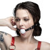 Кляп силіконовий Feral Feelings Silicon Ball Gag Black/White, чорний ремінець, біла кулька