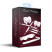 Набір Feral Feelings BDSM Kit 5 White, наручники, поножі, хрестовина, маска, падл