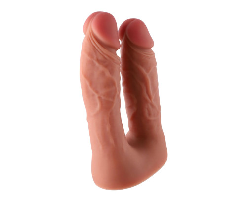 Подвійний фалоімітатор для секс-машин Hismith Silicone Double Penetrator Dildo, система KlicLok