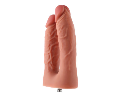 Подвійний фалоімітатор для секс-машин Hismith Silicone Double Penetrator Dildo, система KlicLok