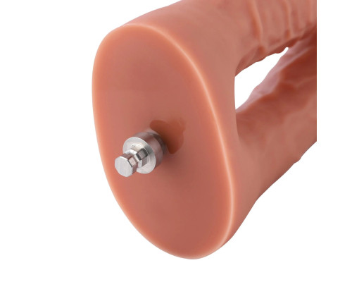 Подвійний фалоімітатор для секс-машин Hismith Silicone Double Penetrator Dildo, система KlicLok