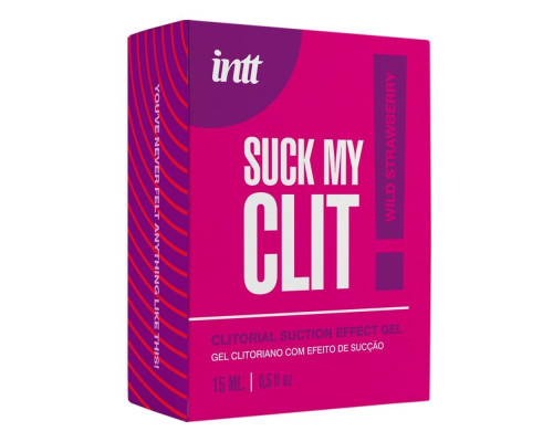 Смоктайзер для клітора Intt Suck My Clit Wild Strawberry (15 мл), полуниця, гель з ефектом посмоктування