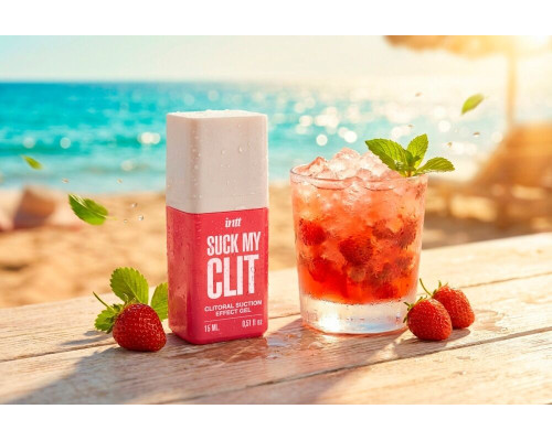 Смоктайзер для клітора Intt Suck My Clit Wild Strawberry (15 мл), полуниця, гель з ефектом посмоктування