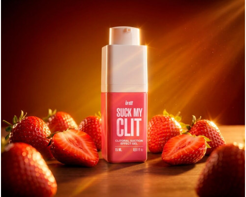 Смоктайзер для клітора Intt Suck My Clit Wild Strawberry (15 мл), полуниця, гель з ефектом посмоктування