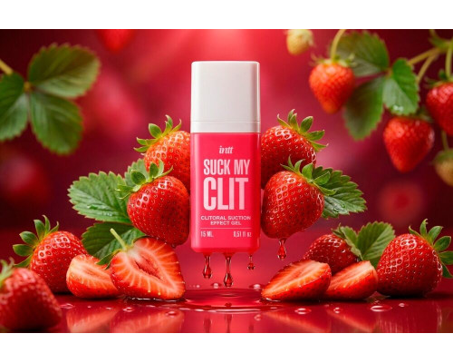 Смоктайзер для клітора Intt Suck My Clit Wild Strawberry (15 мл), полуниця, гель з ефектом посмоктування