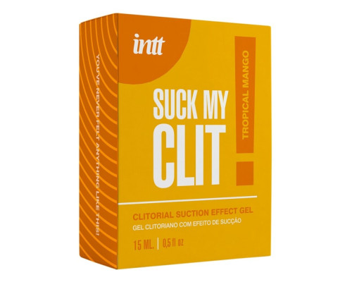 Смоктайзер для клітора Intt Suck My Clit Tropical Mango (15 мл), манго, гель з ефектом посмоктування