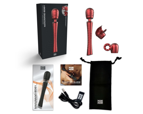 Вібромасажер MAN.WAND EDGY Velvet Red