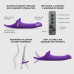 Вібронасадка для страпону з вакуумною стимуляцією Strap-On-Me Multi Orgasm Dildo S Purple