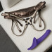 Вібронасадка для страпону з вакуумною стимуляцією Strap-On-Me Multi Orgasm Dildo S Purple