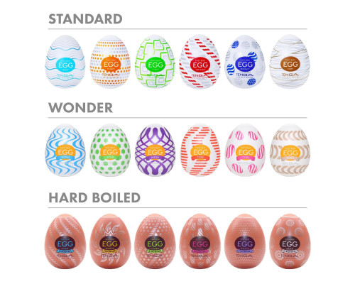 Набір мастурбаторів-яєць Tenga Egg Variety Pack - Standard (6 шт)