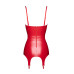 Корсет із підв'язками для панчіх Noir Handmade F368 Bombshell Fierce Corset-belt Red S