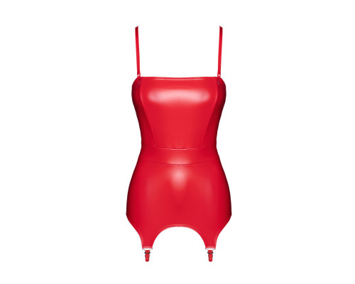 Корсет з підв'язками для панчіх Noir Handmade F368 Bombshell Fierce Corset-belt Red M