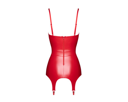 Корсет з підв'язками для панчіх Noir Handmade F368 Bombshell Fierce Corset-belt Red M