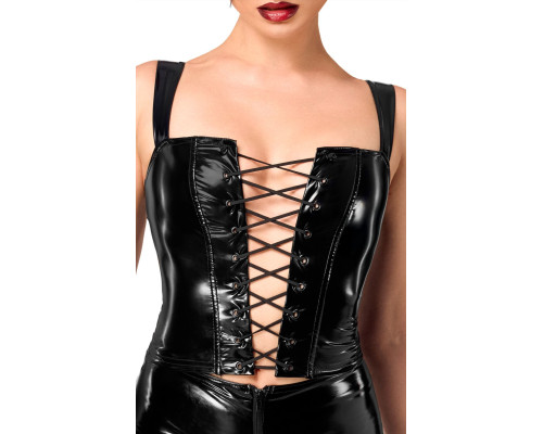 Корсет Noir Handmade F379 Dominae Frontbind PVC Corset Top XS