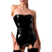 Корсет з підв'язками для панчіх Noir Handmade F381 Dominae Venom PVC corset-belt XL