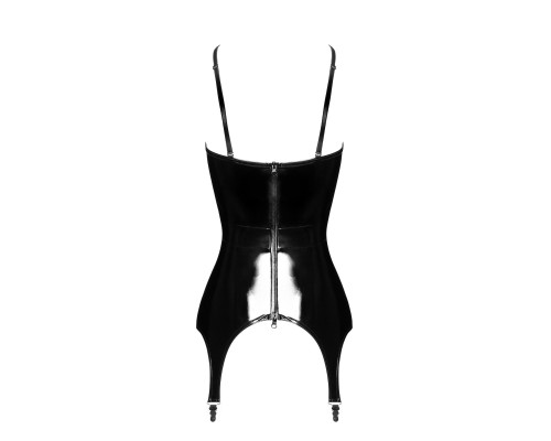 Корсет з підв'язками для панчіх Noir Handmade F381 Dominae Venom PVC corset-belt 3XL