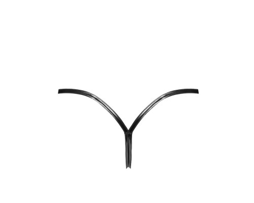 Трусики Noir Handmade P014 Dominae PVC panty with silver clasp XXL