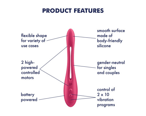 Універсальний гнучкий вібратор для пар Satisfyer Elastic Game Battery Series