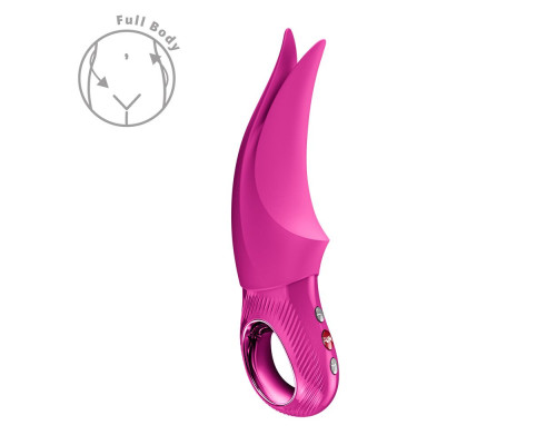 Вібратор для клітора Fun Factory VOLTA Magenta, гнучкий подвійний кінчик