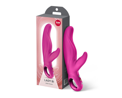 Вібратор-кролик для точки А Fun Factory LADY BI Magenta, 2 мотори, 12 режимів