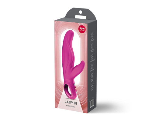 Вібратор-кролик для точки А Fun Factory LADY BI Magenta, 2 мотори, 12 режимів