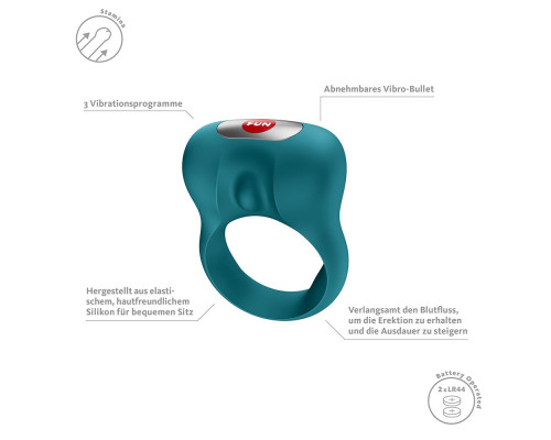 Ерекційне віброкільце Fun Factory Steady Bottle Green