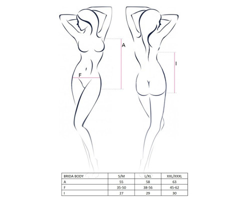 Боді BRIDA BODY red L/XL - Passion Exclusive