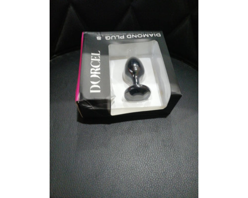 Металева анальна пробка з кристалом Dorcel Diamond Plug Black S (м'яте паковання!!!)