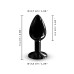 Металева анальна пробка з кристалом Dorcel Diamond Plug Black S (м'яте паковання!!!)