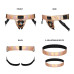 Труси для страпона Strap-On-Me Leatherette Harness Curious Holographic Rose Gold (м'яте паковання!!!)