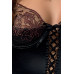 Розпродаж!!! Корсет з пажами BRIDA CORSET black L/XL - Passion Exclusive, трусики, шнурівка