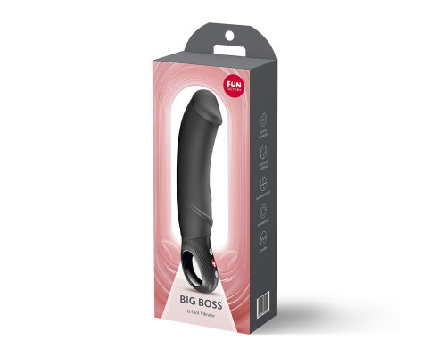 Вібратор для точки G Fun Factory BIG BOSS Black, дуже потужний, 23,5 см