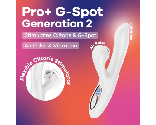 Вакуумний вібратор-кролик Satisfyer Pro+ G-Spot Generation 2 Wihte (м'яте паковання!!!)