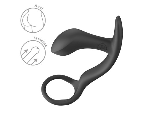 Анальна пробка з ерекційним кільцем Fun Factory BOOTIE RING Black (м'яте паковання!!!)
