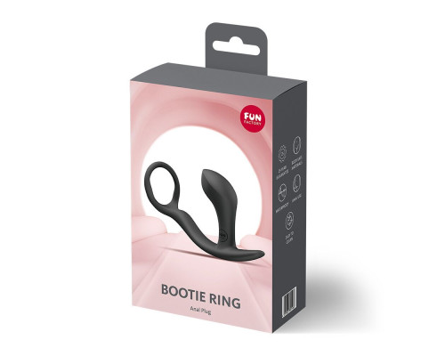 Анальна пробка з ерекційним кільцем Fun Factory BOOTIE RING Black (м'яте паковання!!!)
