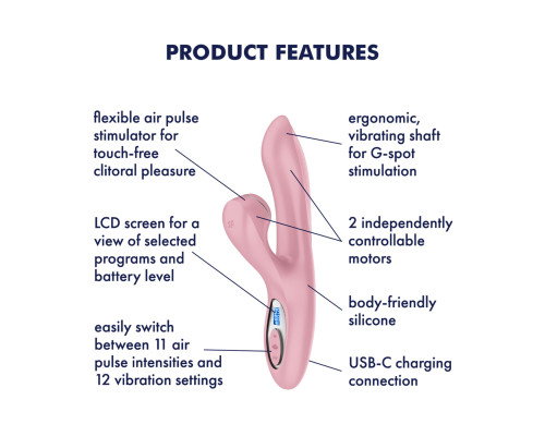 Вакуумний вібратор-кролик Satisfyer Pro+ G-Spot Generation 2 Pink