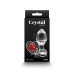 Скляна анальна пробка NS Novelties Crystal - Desires - Red Heart - Medium