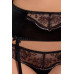 Комплект білизни Passion Exclusive BRIDA SET OpenBra 2XL/3XL black трусики-танга пояс відкритий ліф