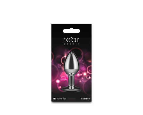 Анальна пробка NS Novelties Rear Assets - Silver - Small - Pink Gem